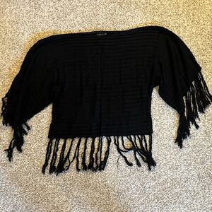 Wet Seal Black Fringe top